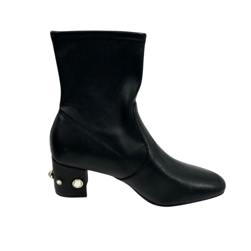 NWOB Stuart Weitzman Allshine Embellished Leather Heeled Boots - Picture 3 of 11